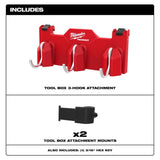 Milwaukee PACKOUT 3-Hook Tool Box Rack Attachment, 16.8 in x 4 in x 4.8 in