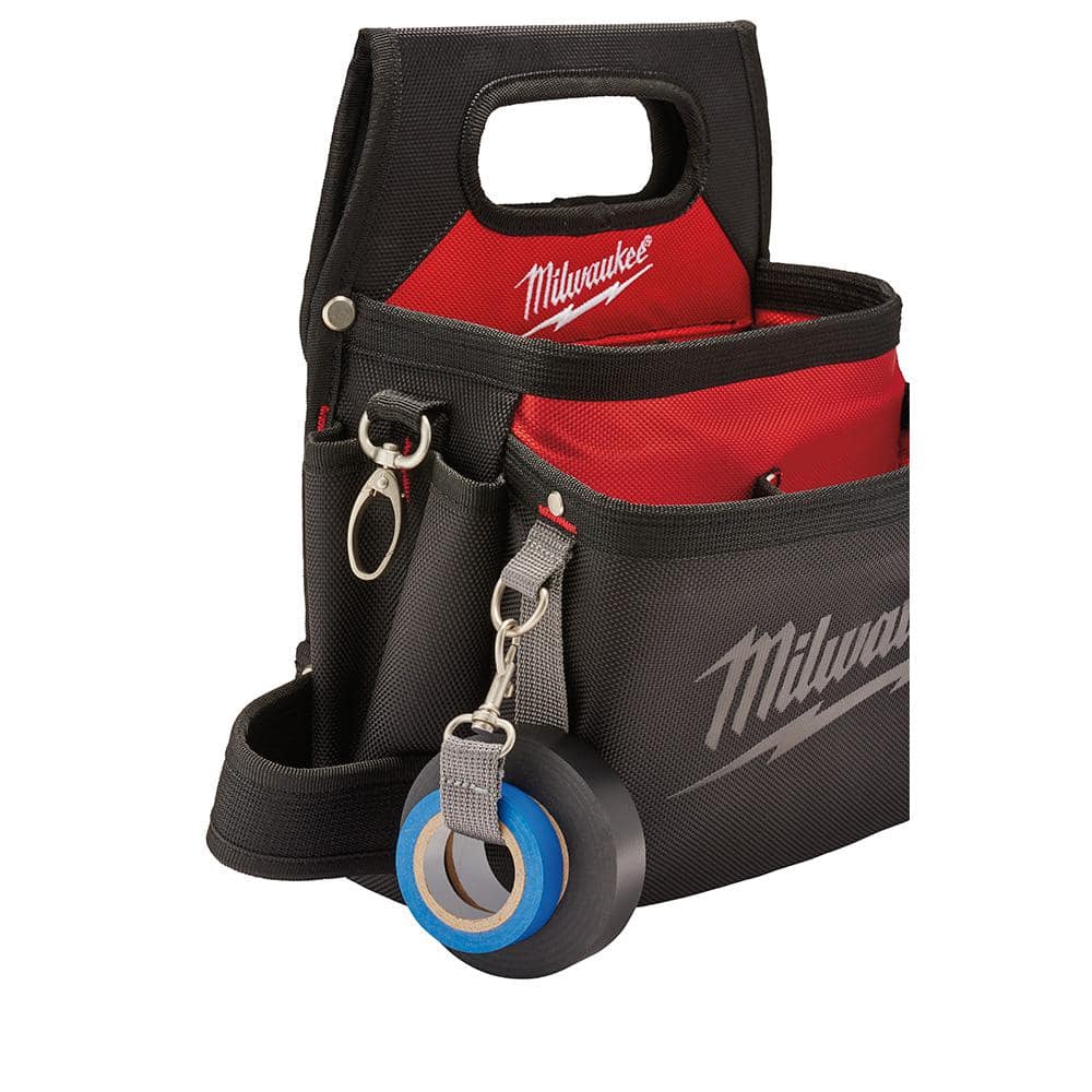 Milwaukee 15-Pocket Electrician’s Tool Holder with Quick-Adjust Belt + FASTBACK Compact Utility Knife