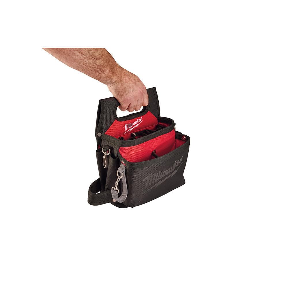 Milwaukee 15‑Pocket Electrician's Work Pouch/Holster with Quick‑Adjust Belt, 10.5 in x 12.8 in x 3.5 in