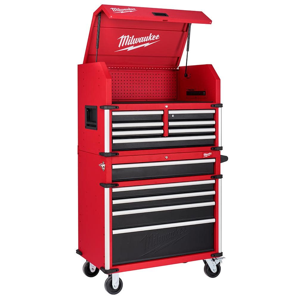 Milwaukee High Capacity 36 in. W x 22.1 in. D 12-Drawer Tool Chest and Cabinet Combo
