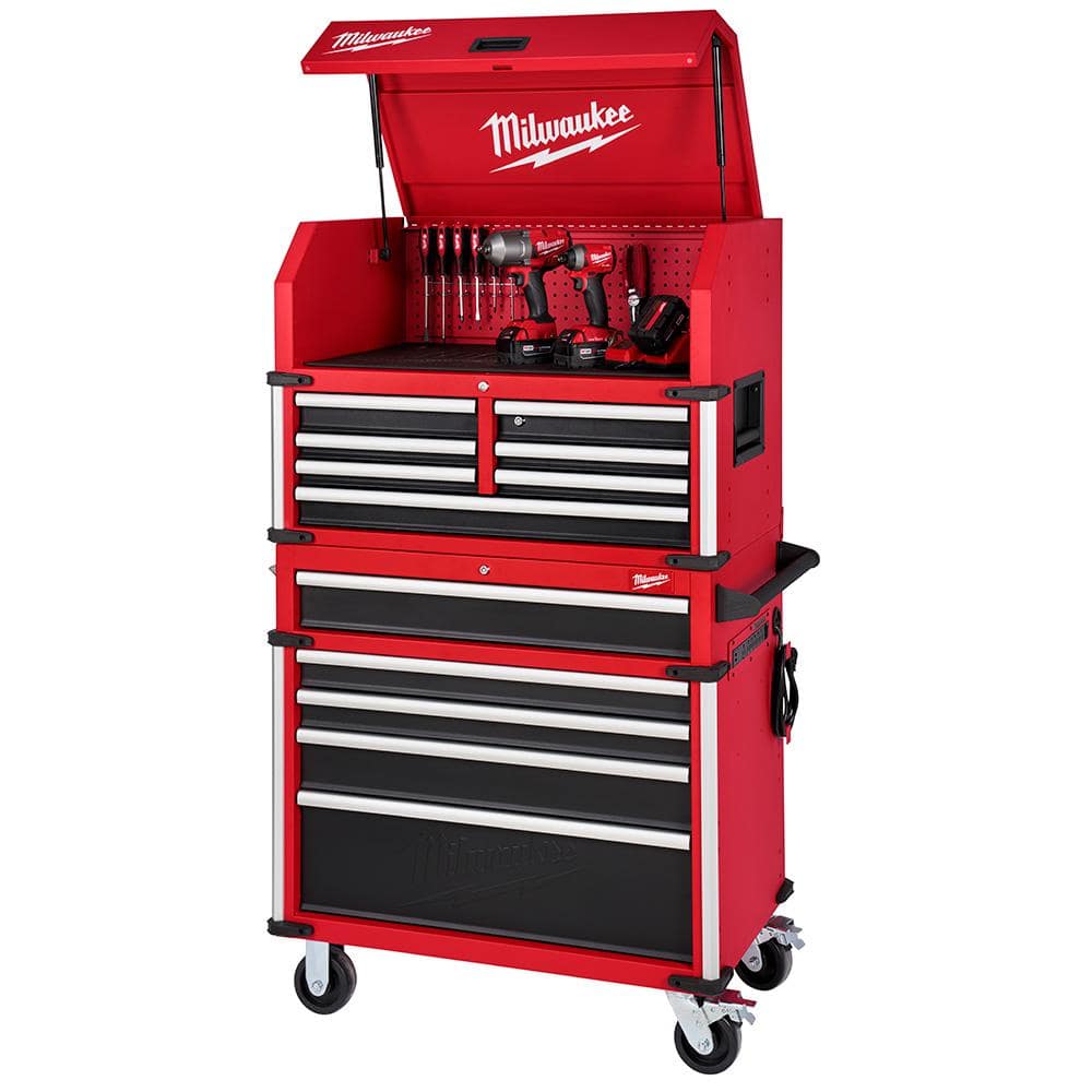 Milwaukee High Capacity 36 in. W x 22.1 in. D 12-Drawer Rolling Tool Chest and Cabinet Combo