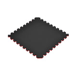 Norsk Black/Red 24 in. x 24 in. x 0.79 in. Foam Reversible Interlocking Floor Mat (4-Pack)