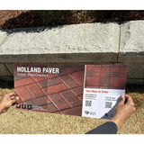 Oldcastle Paper Sample Only: 8 in. L x 4 in. W x 2.25 in. H 60 mm Red/Charcoal Holland Pavers Sample Board (1-Piece)