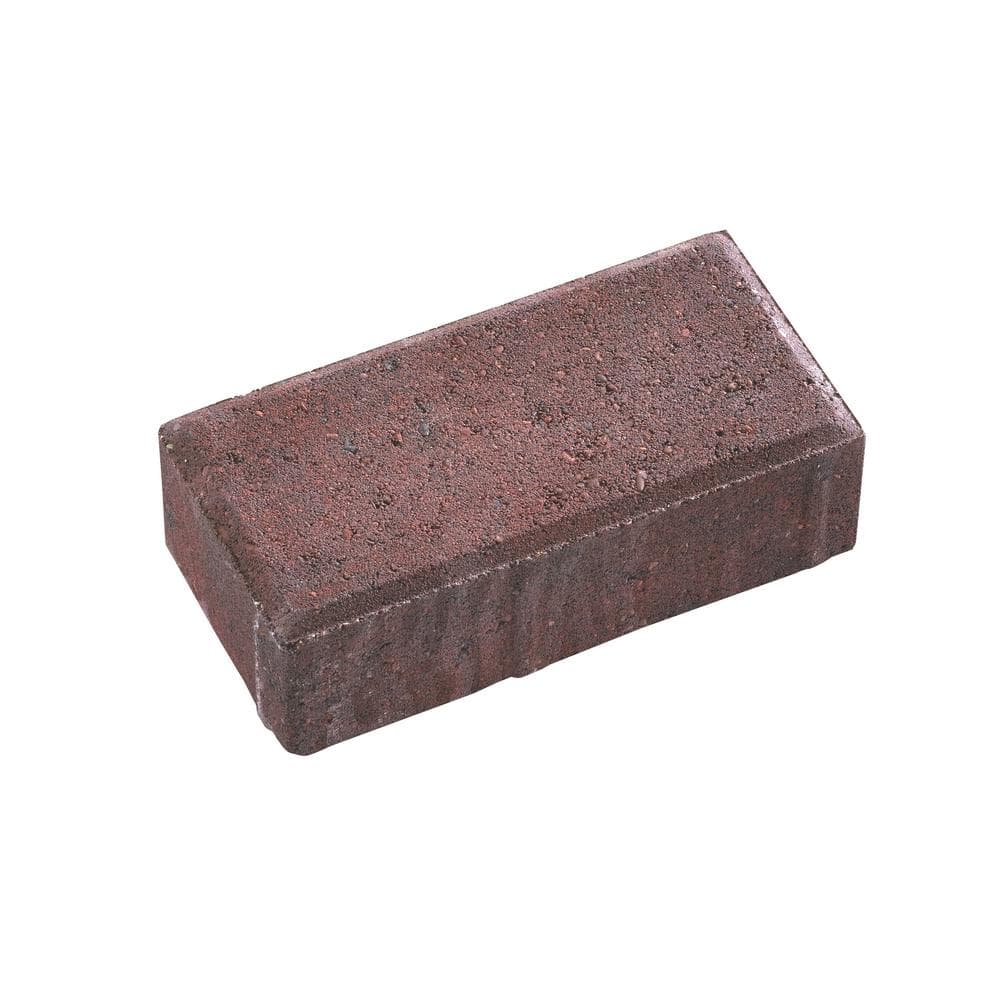 Oldcastle Paper Sample Only: 8 in. L x 4 in. W x 2.25 in. H 60 mm Red/Charcoal Holland Pavers Sample Board (1-Piece)