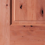 Krosswood Doors 36 in. x 80 in. Rustic Knotty Alder Arch Top Red Chestnut Stain Right-Hand Inswing Wood Single Prehung Front Door