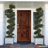Krosswood Doors 36 in. x 80 in. Rustic Knotty Alder Arch Top Red Chestnut Stain Right-Hand Inswing Wood Single Prehung Front Door