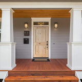 Krosswood Doors 36 in. x 80 in. Rustic Knotty Alder Arch Top Red Chestnut Stain Left-Hand Inswing Wood Single Prehung Front Door