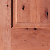 Krosswood Doors 36 in. x 80 in. Rustic Knotty Alder Arch Top Red Chestnut Stain Left-Hand Inswing Wood Single Prehung Front Door