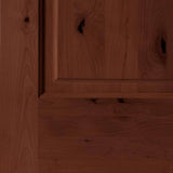 Krosswood Doors 36 in. x 80 in. Rustic Knotty Alder Arch Top Red Mahogany Stain Right-Hand Inswing Wood Single Prehung Front Door