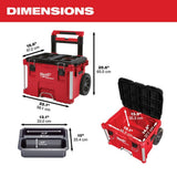 Milwaukee PACKOUT 22 in. Modular Tool Box Storage System, 3-Piece, 22 x 20 x 33.13 in