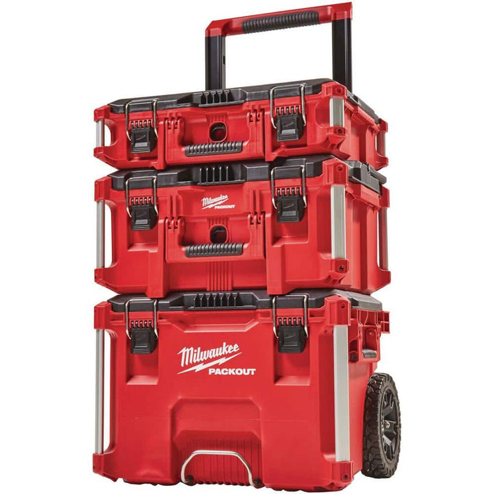 Milwaukee PACKOUT 22 in. Modular Tool Box Storage System, 3-Piece, 22 x 20 x 33.13 in