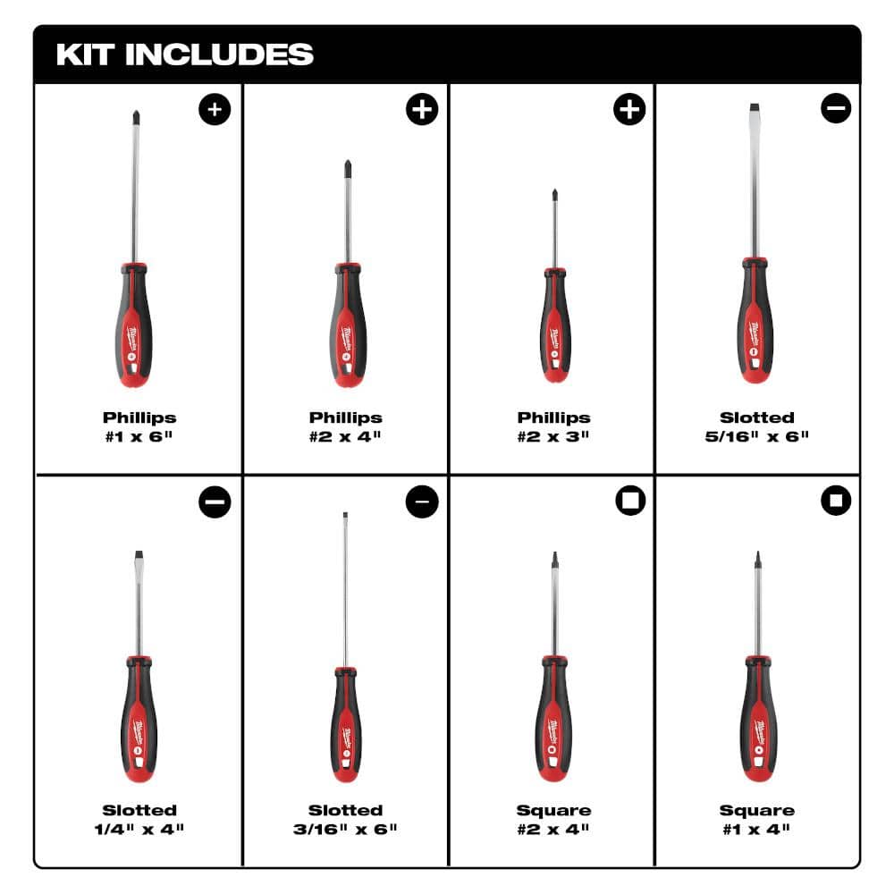Milwaukee 15 in. PACKOUT Tote with Screwdriver Set (8-Piece)