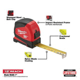 Milwaukee 20 in. PACKOUT Tote with 25 ft x 1 in Compact Tape Measure (2-Pack)