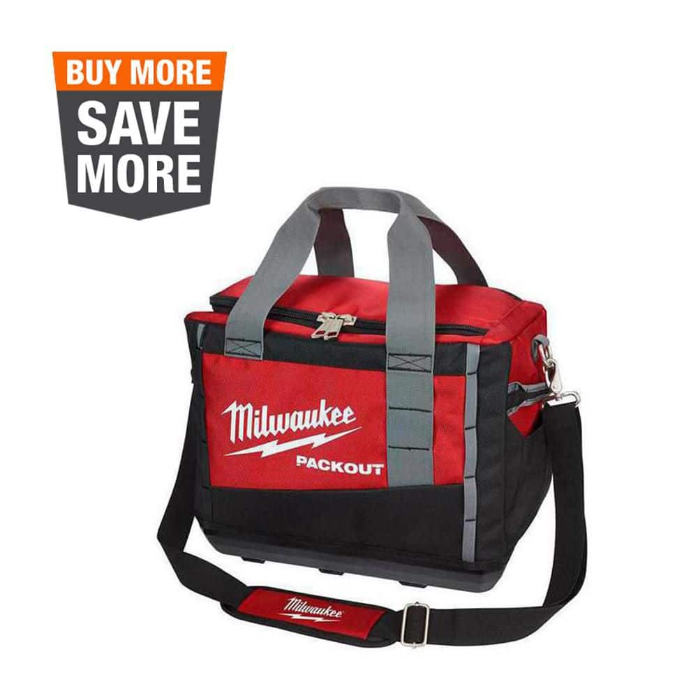 Milwaukee 15 in. PACKOUT Tool Bag/Tote with Zipper Tool Bags, Red (3-Pack)