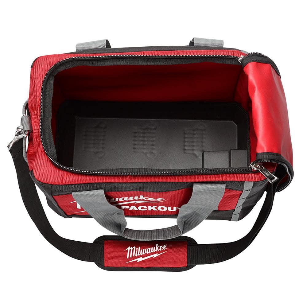 Milwaukee 15 in. PACKOUT Tool Bag/Tote with Zipper Tool Bags, Red (3-Pack)