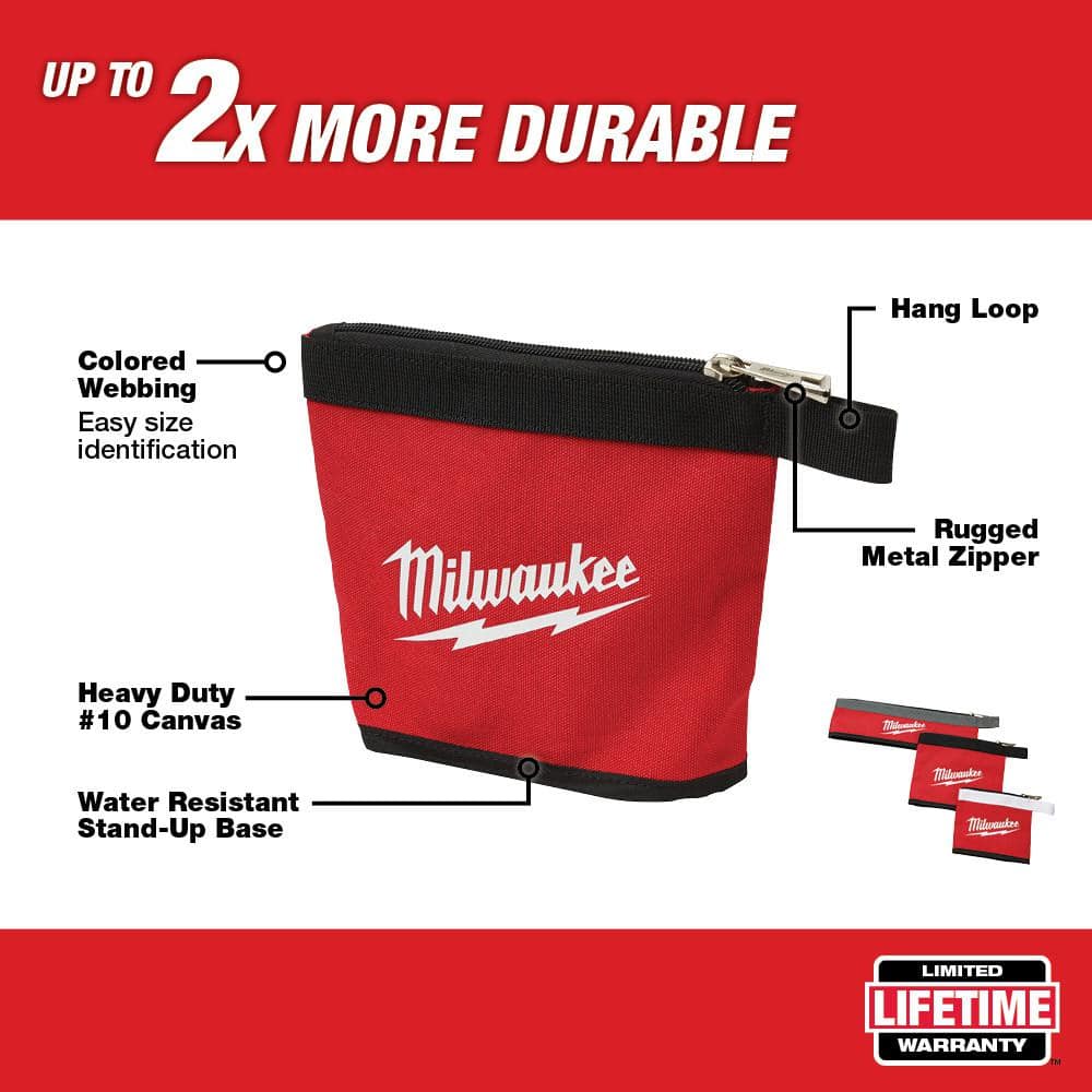 Milwaukee 20 in. PACKOUT Tool Duffle Bag with Multi-Size Zipper Pouches, Red (3-Pack)