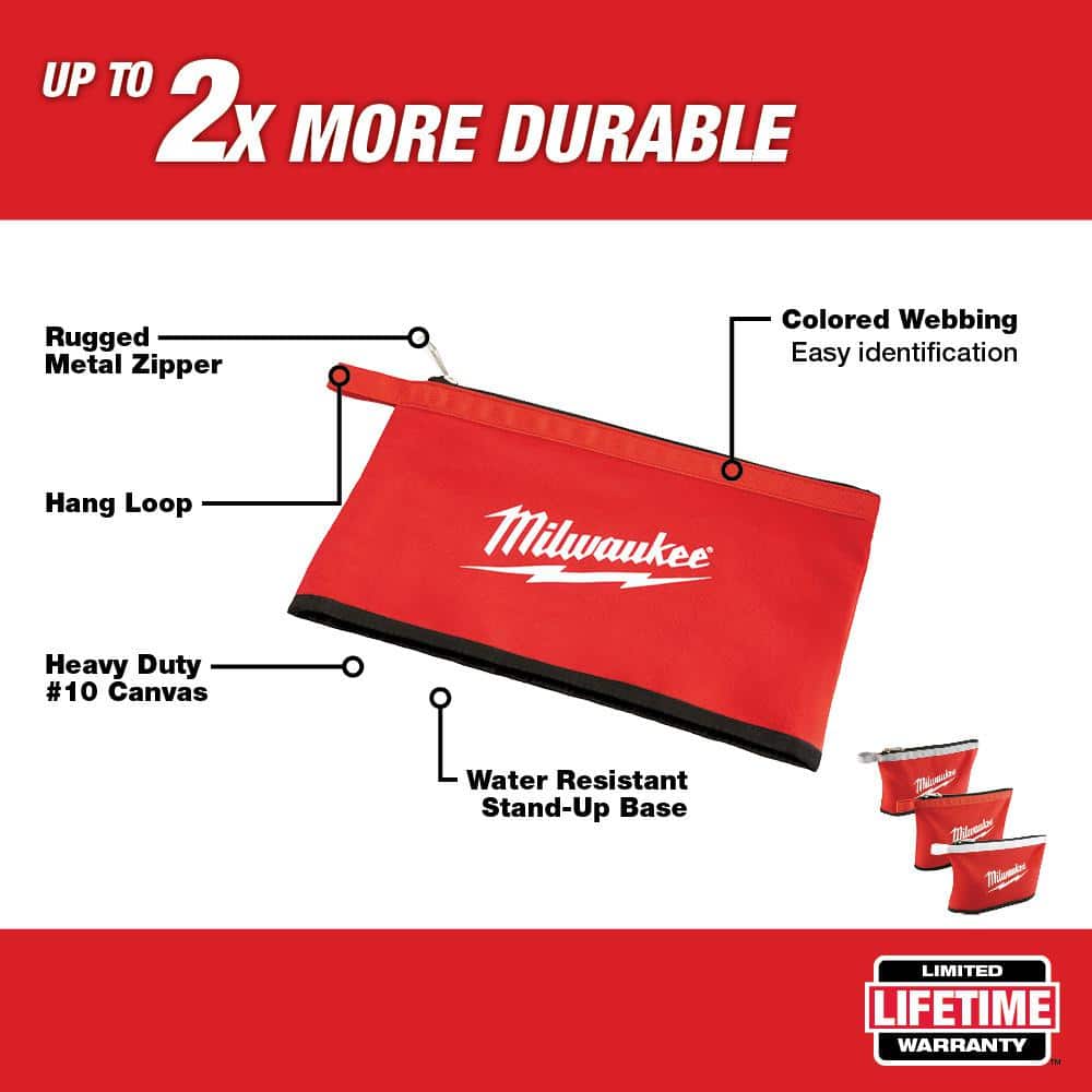 Milwaukee 20 in. PACKOUT Tool Bag/Tote with Zipper Tool Bags, Multi-Color (3-Pack)