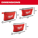 Milwaukee 20 in. PACKOUT Tool Bag/Tote with Zipper Tool Bags, Multi-Color (3-Pack)