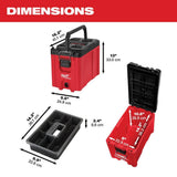 Milwaukee PACKOUT 10 in. Compact Portable Tool Box with Adjustable Dividers & Tray, IP65, 16.34 x 9.84 x 12.87 in