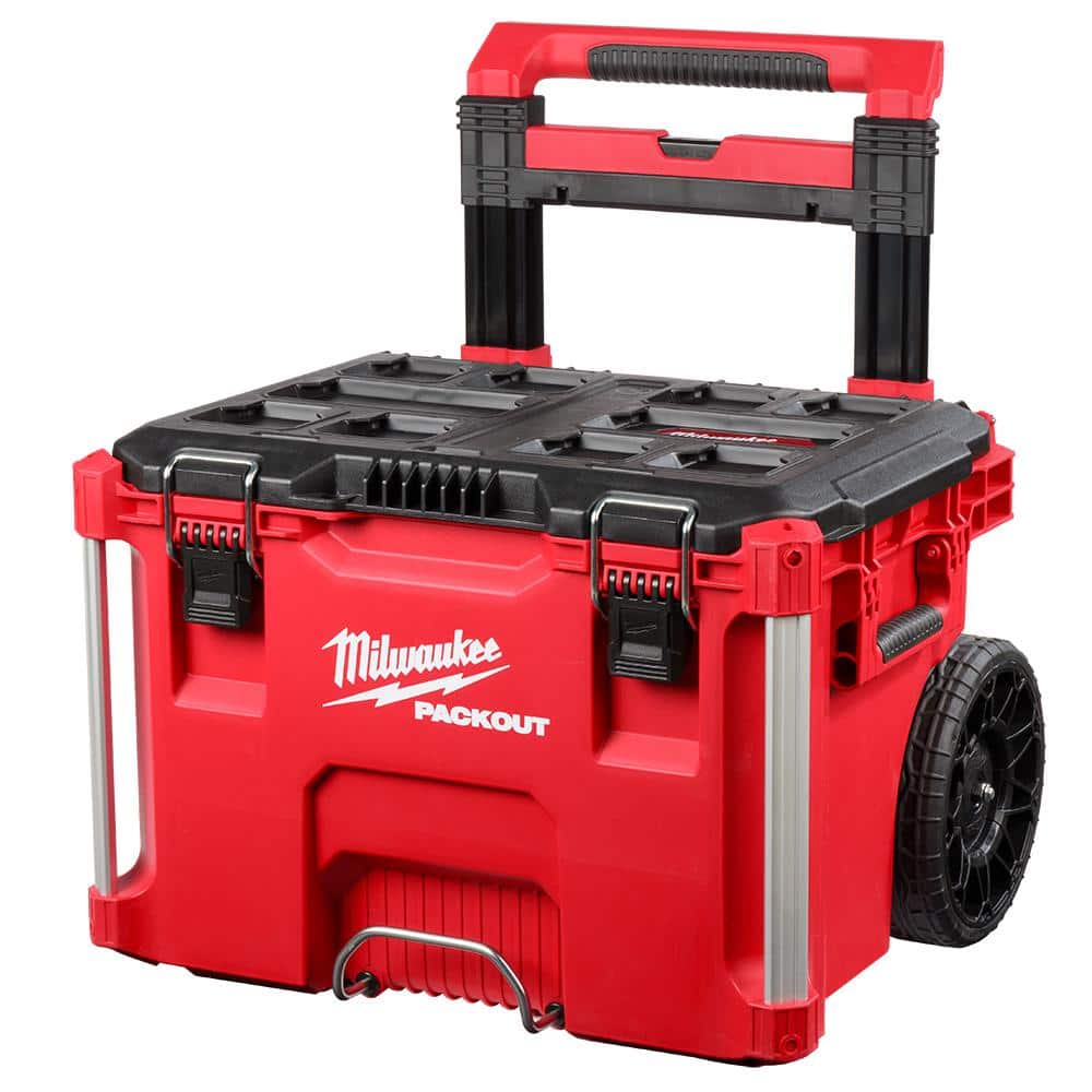 Milwaukee PACKOUT 22.1 in. Rolling Tool Box, Black/Red