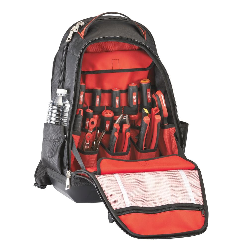 Milwaukee 10 in. Jobsite Tool Backpack with 1000-Volt Insulated Screwdriver Set and Pouch (4-Piece)
