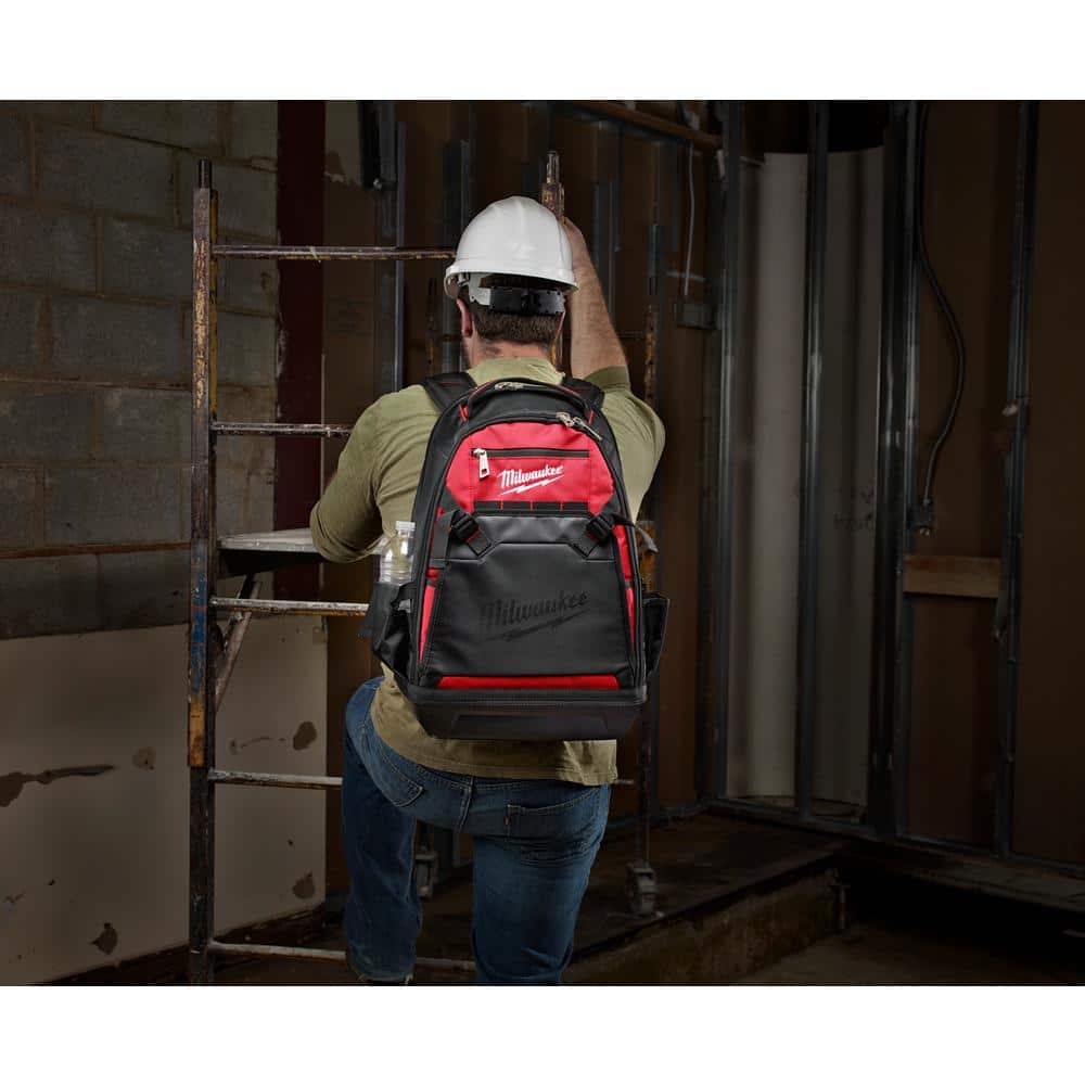 Milwaukee 10 in. Jobsite Tool Backpack with 1000-Volt Insulated Screwdriver Set and Pouch (4-Piece)