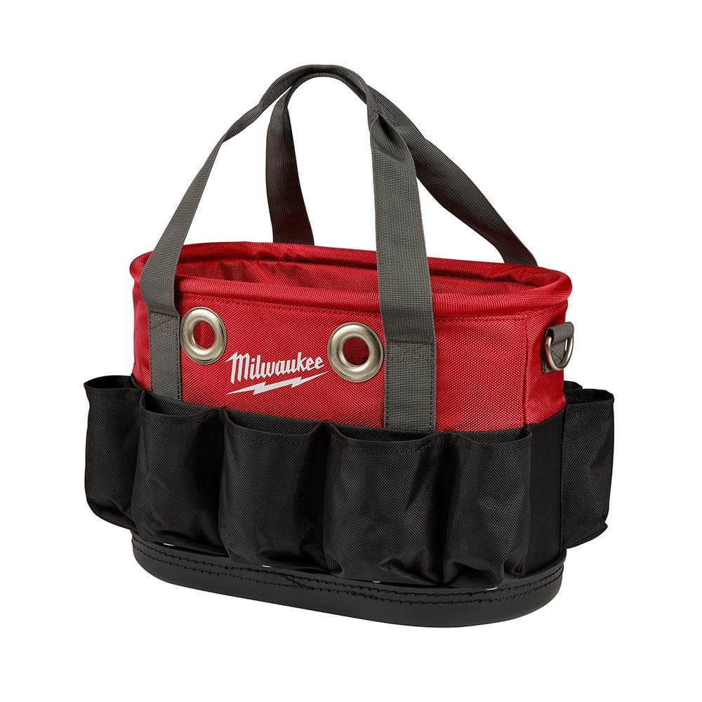 Milwaukee 10.4 in. Underground Oval Tool Bag, 24 Pockets, 1680D Ballistic Nylon