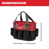 Milwaukee 10.4 in. Underground Oval Tool Bag, 24 Pockets, 1680D Ballistic Nylon