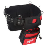 Milwaukee Adjustable Electricians Work Waist Tool Belt with 6-Piece Screwdriver Set, 29 Pockets, 1680D Nylon