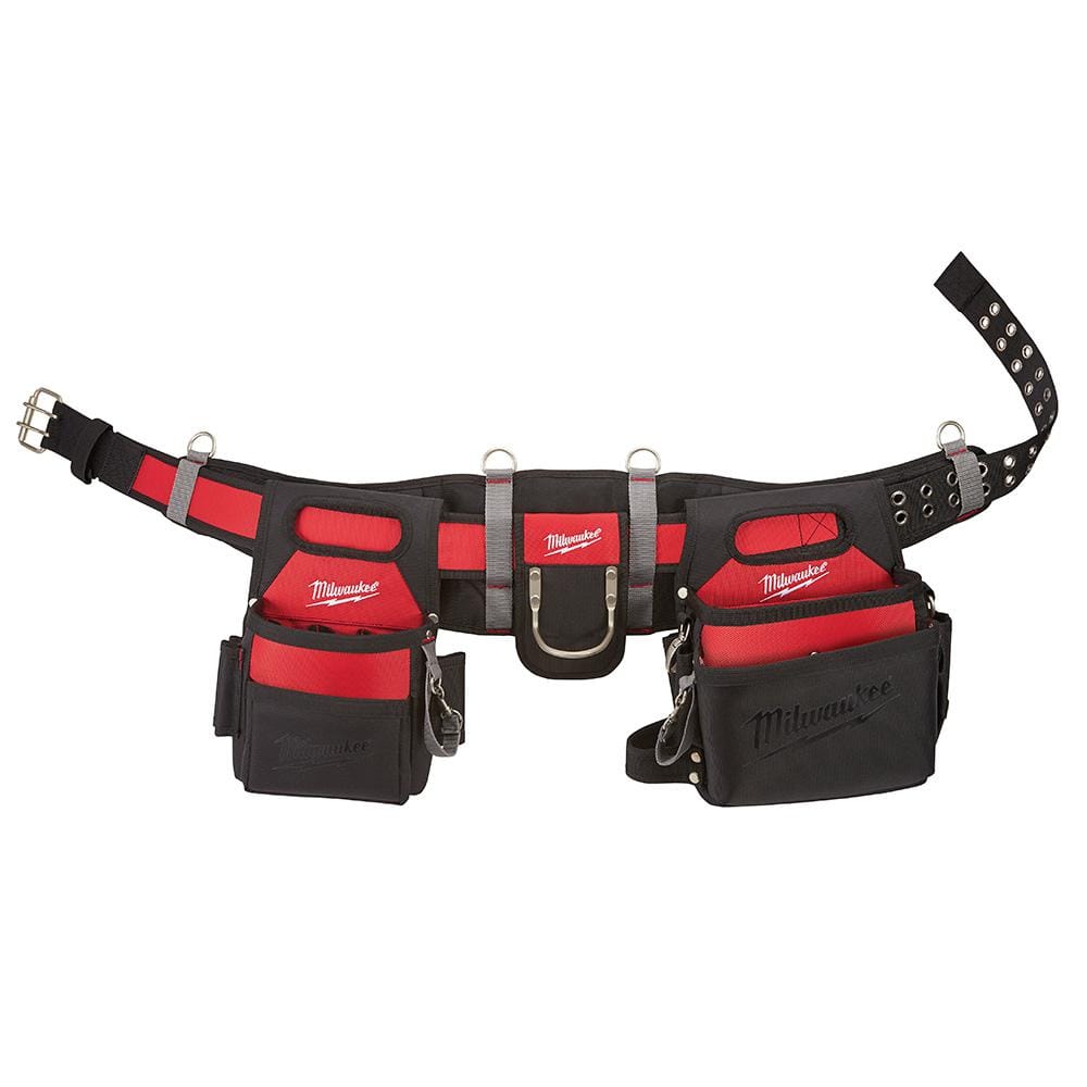 Milwaukee Adjustable Electrician's Work Waist Tool Belt, 29 Pockets, 1680D Nylon