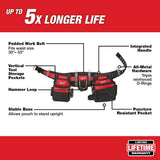 Milwaukee Adjustable Electrician's Work Waist Tool Belt, 29 Pockets, 1680D Nylon
