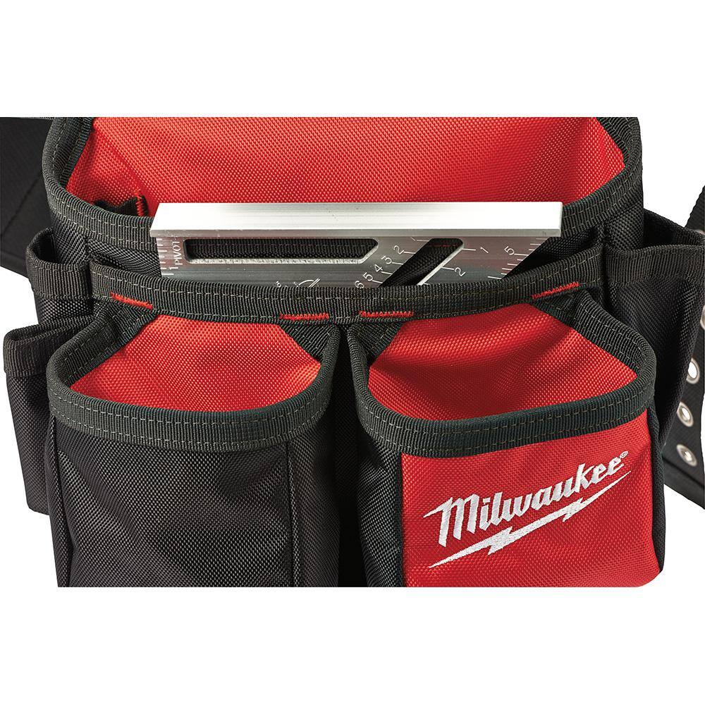 Milwaukee Contractor Work Belt with Suspension Rig and FASTBACK Spring-Assisted Knife, 24 Pockets (48-22-8120 & 48-22-1530)