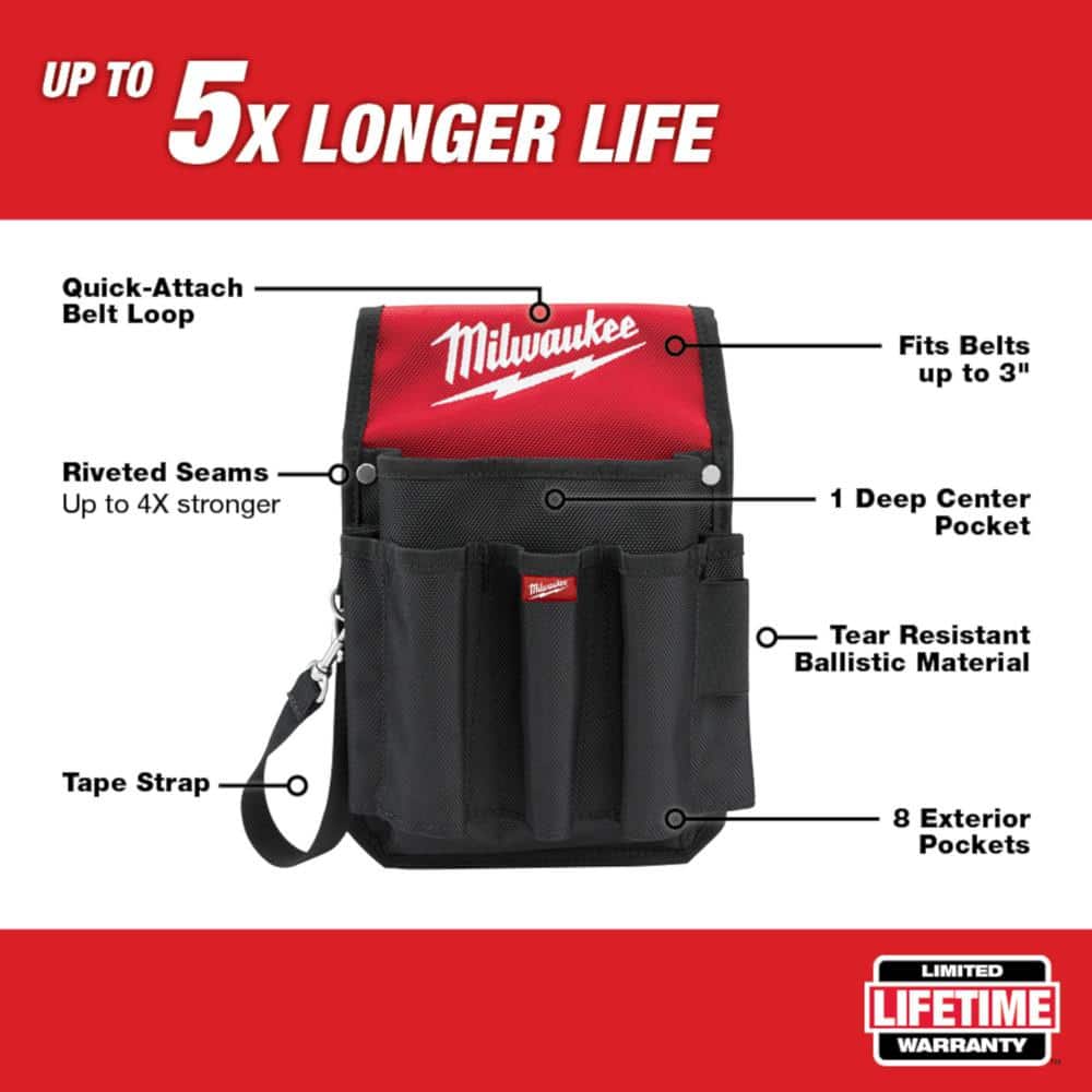 Milwaukee General Contractor Work Belt with Suspension Rig + 9-Pocket Utility Pouch (Model 48-22-8120 & 48-22-8119)