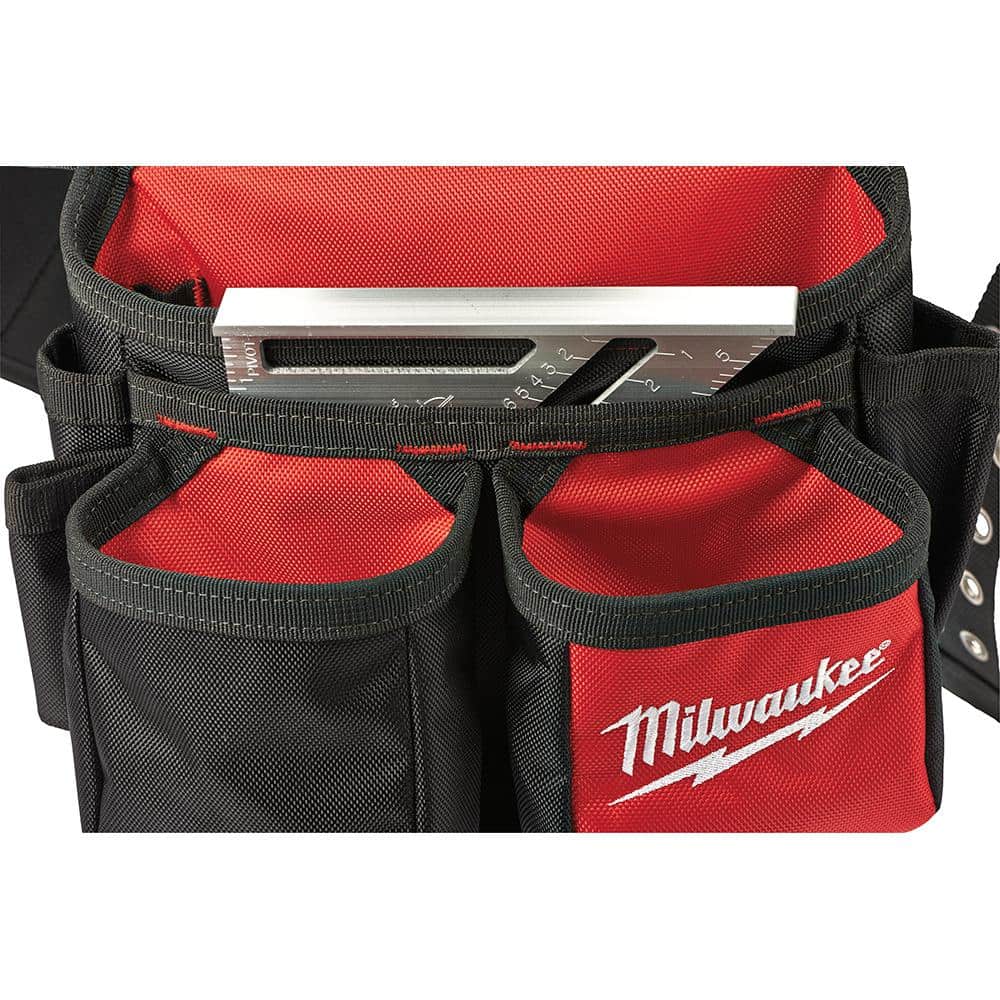 Milwaukee Contractors Work Belt with Rig + 150 ft. Laser Distance Meter, 24-Pocket, 1680D Nylon