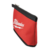 Milwaukee Red Zipper Tool Bag, 12 in. x 8 in., Heavy-Duty Canvas