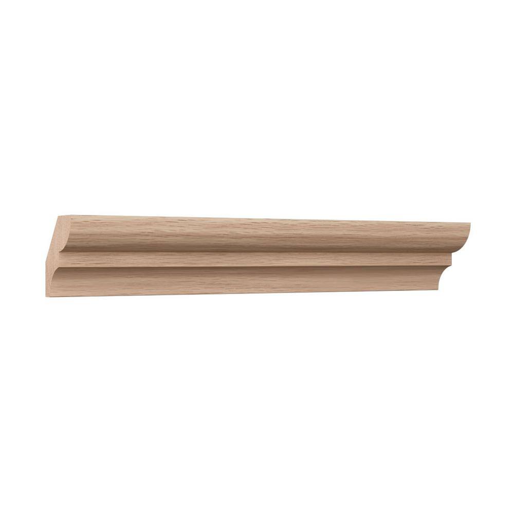 Ekena Millwork WM75 0.56 in. D x 1.63 in. W x 96 in. L Wood Red Oak Crown Moulding