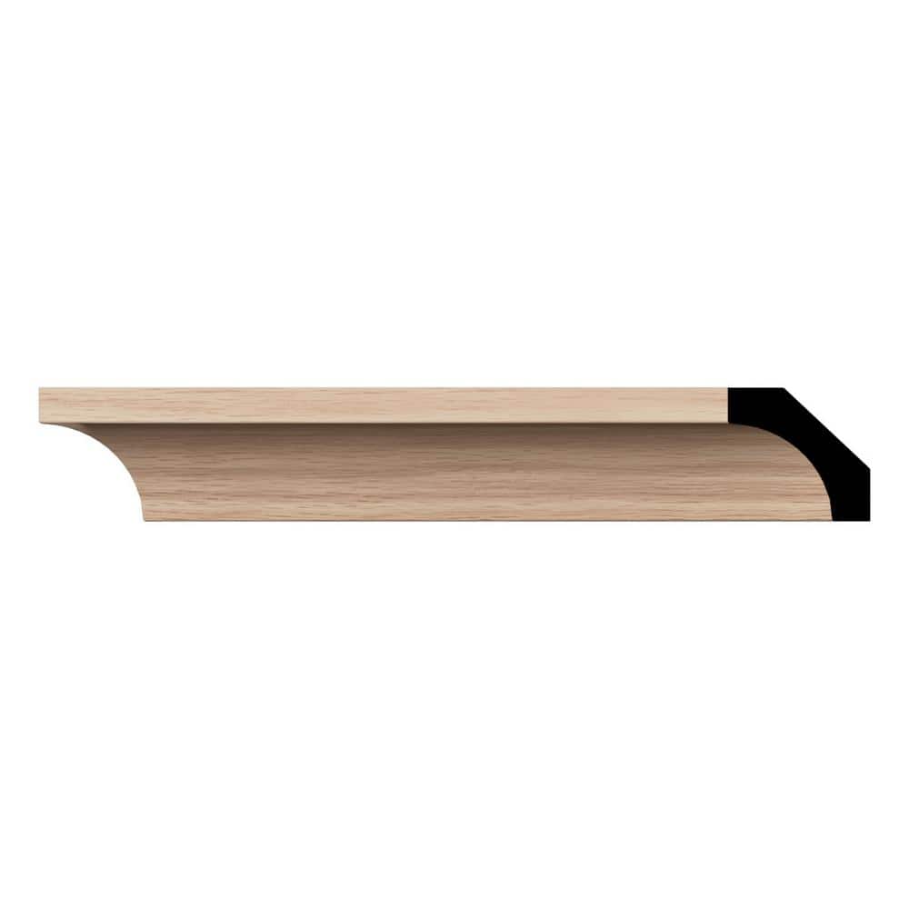 Ekena Millwork WM86 0.56 in. D x 1.63 in. W x 96 in. L Wood (Red Oak) Crown Molding