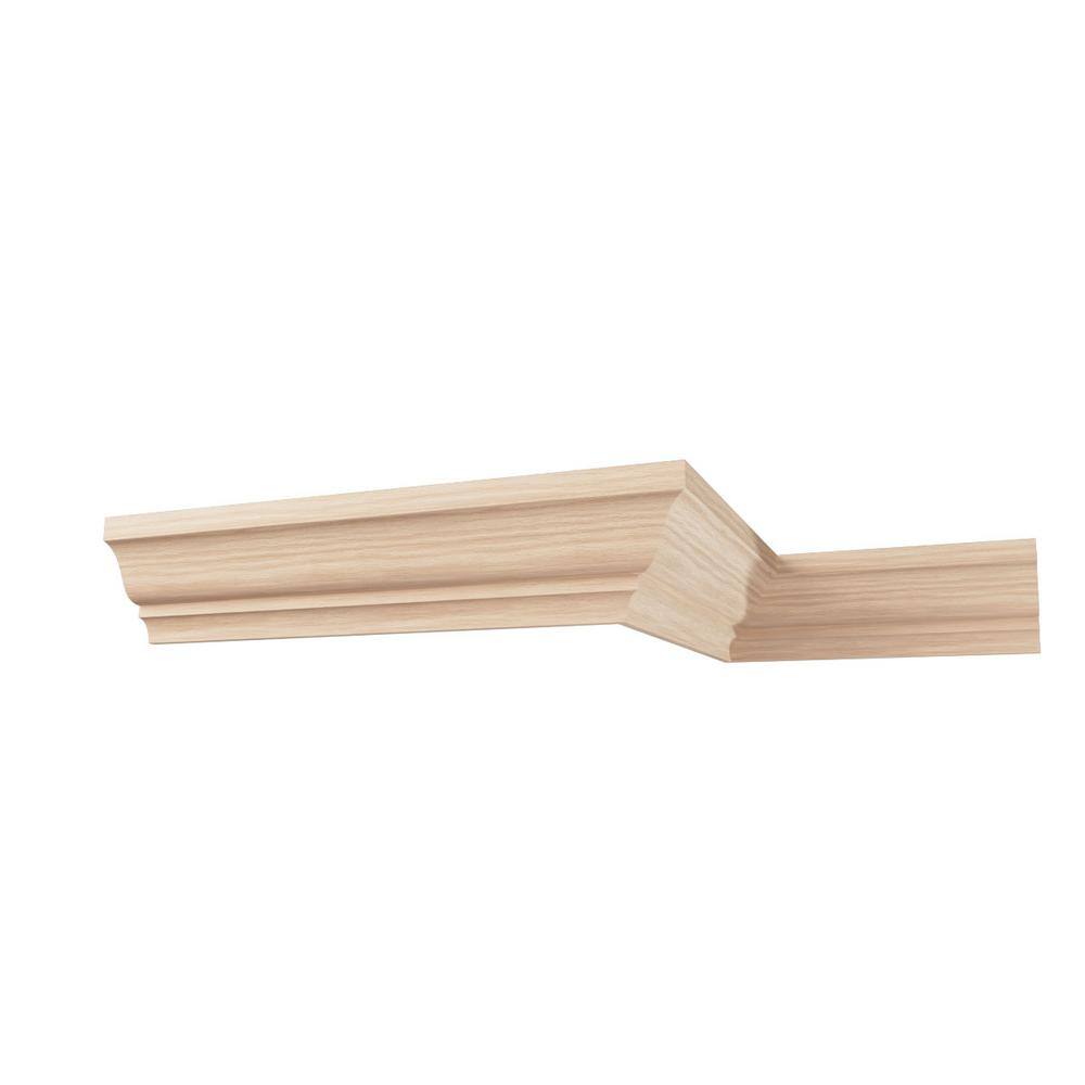 Ekena Millwork WM49 0.56 in. D x 3.63 in. W x 96 in. L Wood Red Oak Crown Moulding