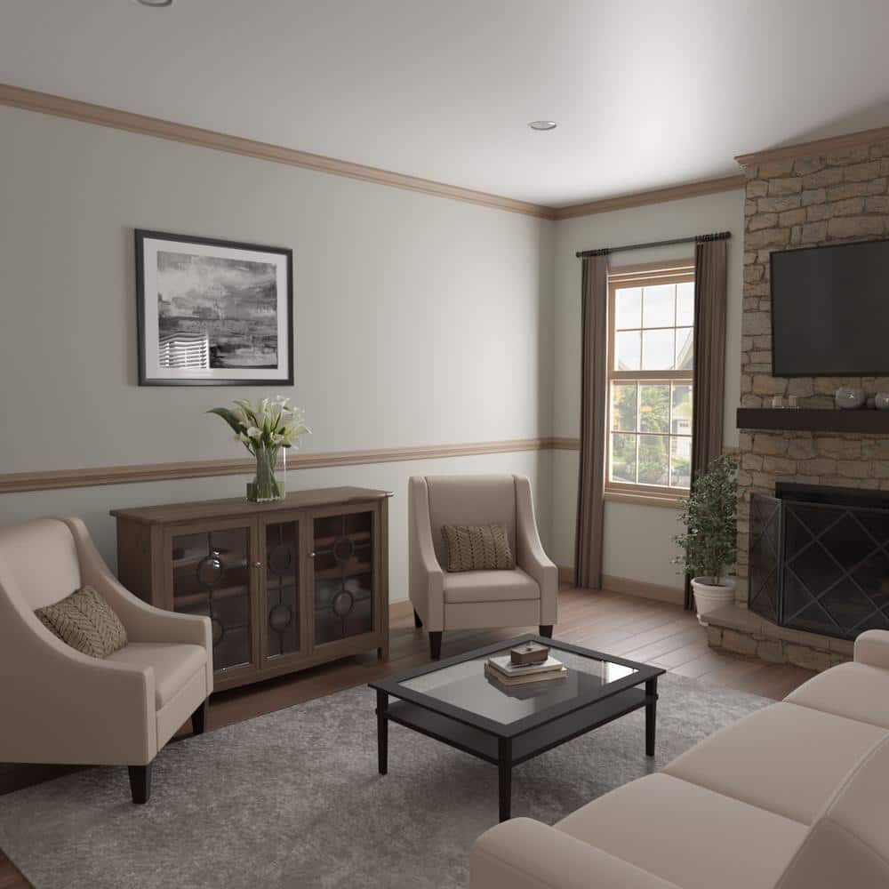 Ekena Millwork WM49 0.56 in. D x 3.63 in. W x 96 in. L Wood Red Oak Crown Moulding