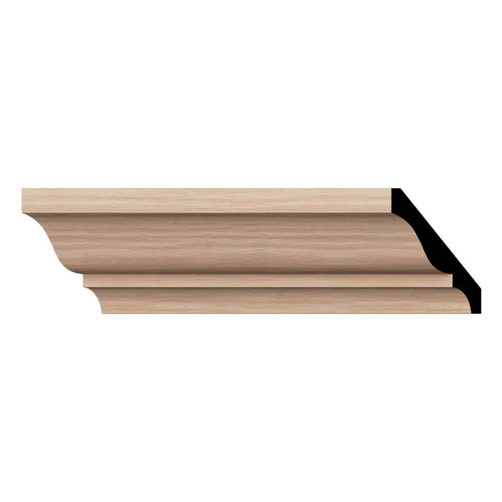 Ekena Millwork WM49 0.56 in. D x 3.63 in. W x 96 in. L Wood Red Oak Crown Moulding