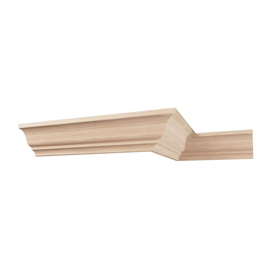 Ekena Millwork WM45 0.59 in. D x 5.25 in. W x 96 in. L Wood (Red Oak) Crown Molding