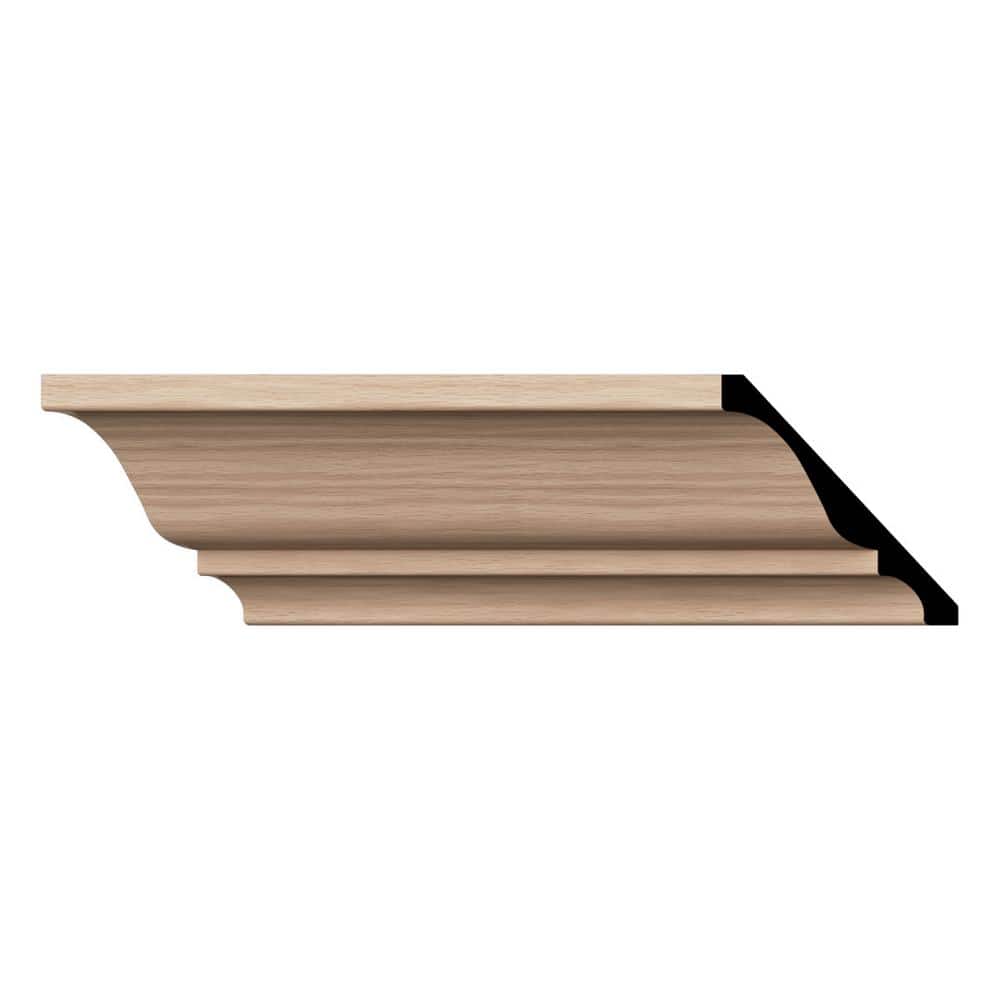 Ekena Millwork WM45 0.59 in. D x 5.25 in. W x 96 in. L Wood (Red Oak) Crown Molding
