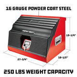 Powerbuilt 26 in. W x 20 in. D Rapid Box Portable Slant Front Tool Box - Red