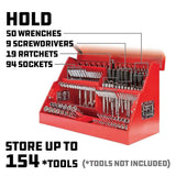 Powerbuilt 26 in. W x 20 in. D Rapid Box Portable Slant Front Tool Box - Red