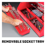 Powerbuilt 26 in. W x 20 in. D Rapid Box Portable Slant Front Tool Box - Red