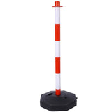 Tidoin 6-Pack Red 11.25 in. x 11.25 in. x 2.7 ft. Composite Fence Picket Post Cones with Fillable Base and 5 ft. Chain