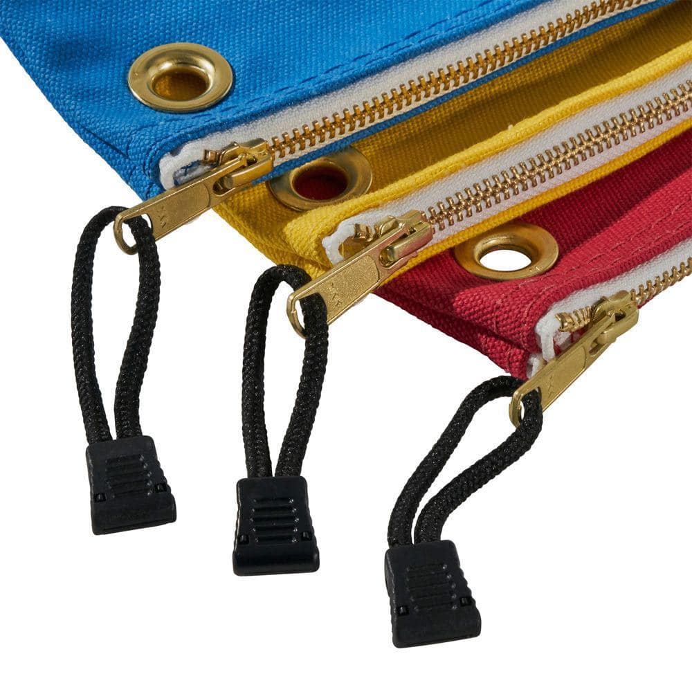 Klein Tools Assorted Canvas Zipper Tool Bags, No. 8 Canvas, 10 x 8 x 3.5 in, 3-Pack (5539CPAK)