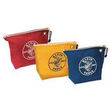 Klein Tools Assorted Canvas Zipper Tool Bags, No. 8 Canvas, 10 x 8 x 3.5 in, 3-Pack (5539CPAK)
