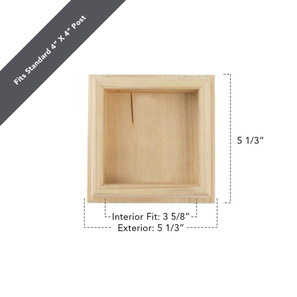 4 in. x 4 in. Newbury High Pyramid Cedar Post Cap
