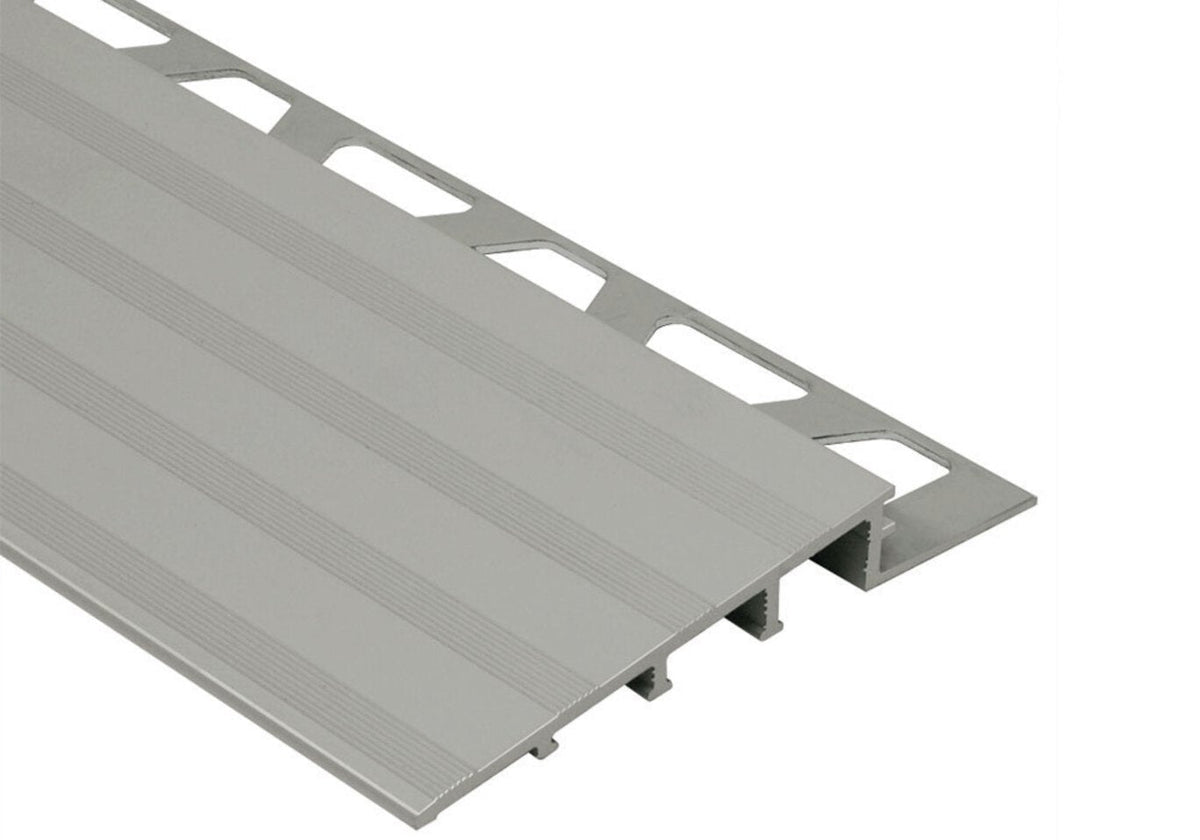 Schluter Systems RENO-RAMP 0.563-in W x 98.5-in L Satin Anodized Aluminum Reducer Tile Edge Trim